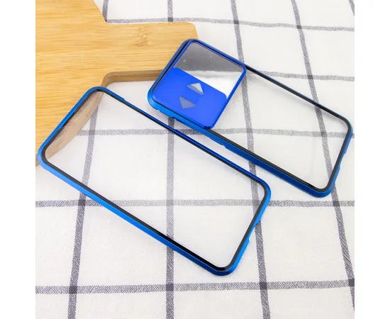 Чехол Camshield 360 Metall+Glass со шторкой для камеры для Samsung Galaxy S20 Синий