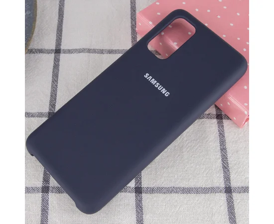 Чехол Silicone Cover (AA) для Samsung Galaxy S20 Синий / Midnight Blue