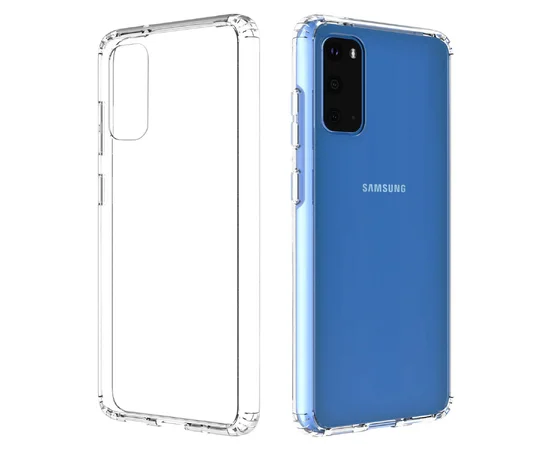 TPU чехол GETMAN Transparent 1,0 mm для Samsung Galaxy S20 Прозрачный / Transparent