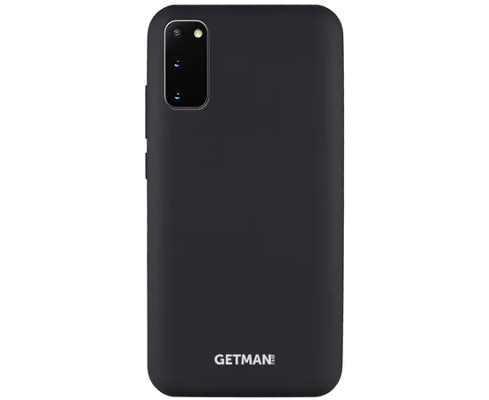 Чехол Silicone Cover GETMAN for Magnet для Samsung Galaxy S20 Черный / Black