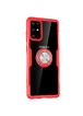 TPU+PC чехол Deen CrystalRing for Magnet (opp) для Samsung Galaxy S20 Бесцветный / Красный