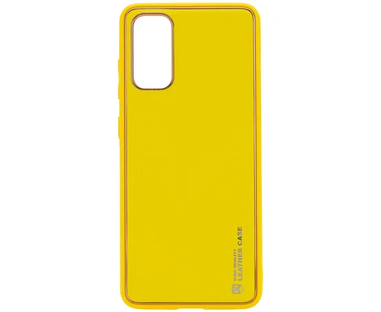 Кожаный чехол Xshield для Samsung Galaxy S20 Желтый / Yellow