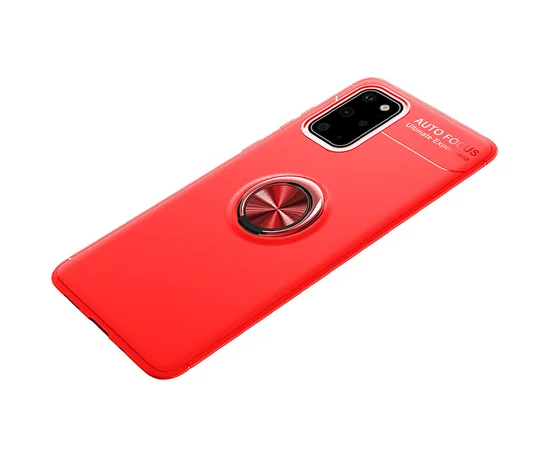 TPU чехол Deen ColorRing под магнитный держатель (opp) для Samsung Galaxy S20 Красный / Красный