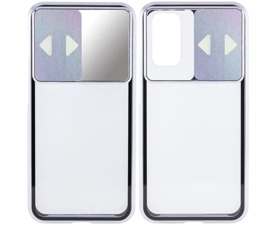 Чехол Camshield 360 Metall+Glass со шторкой для камеры для Samsung Galaxy S20 Серебряный