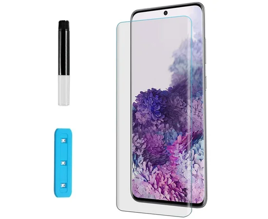 Защитное 3D стекло Nano Optics с УФ лампой для Samsung Galaxy S20 Прозрачный