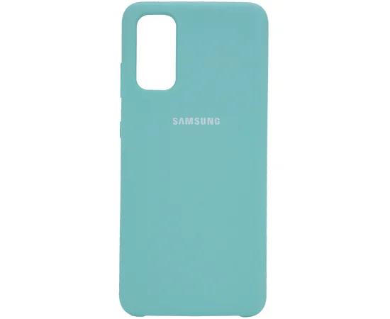 Чехол Silicone Cover (AA) для Samsung Galaxy S20 Бирюзовый / Light blue