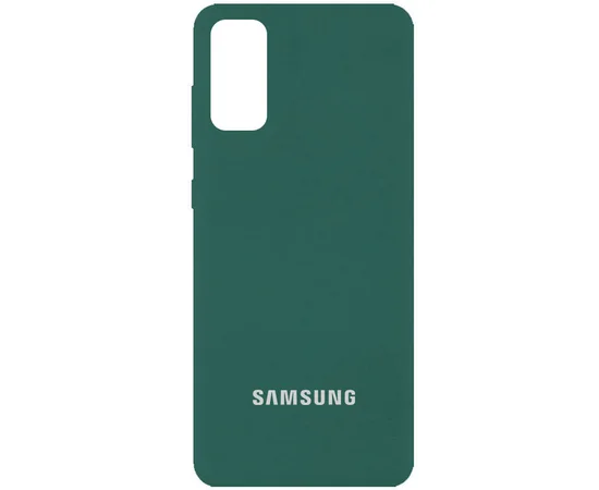 Чехол Silicone Cover Full Protective (AA) для Samsung Galaxy S20 Зеленый / Pine green