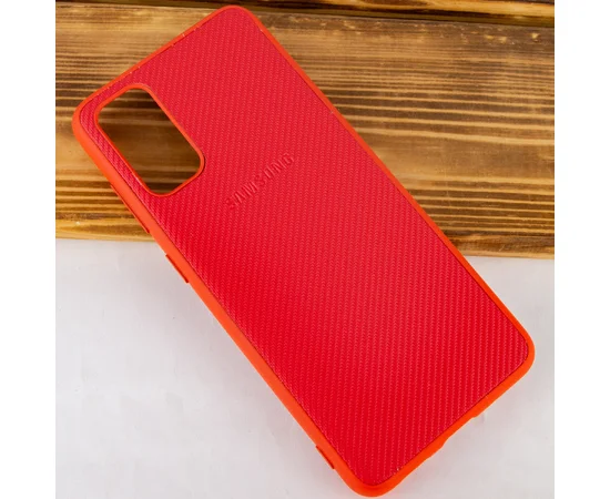 TPU чехол Fiber Logo для Samsung Galaxy S20 Красный