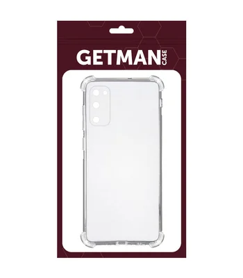 TPU чохол GETMAN Ease logo посилені кути для Samsung Galaxy S20 Безбарвний (прозорий)