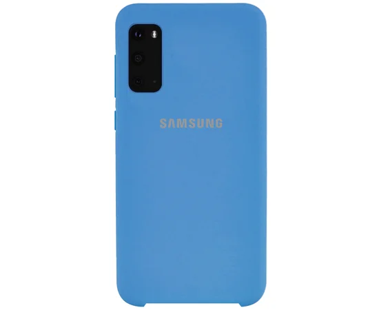 Чехол Silicone Cover (AA) для Samsung Galaxy S20 Синий / Blue
