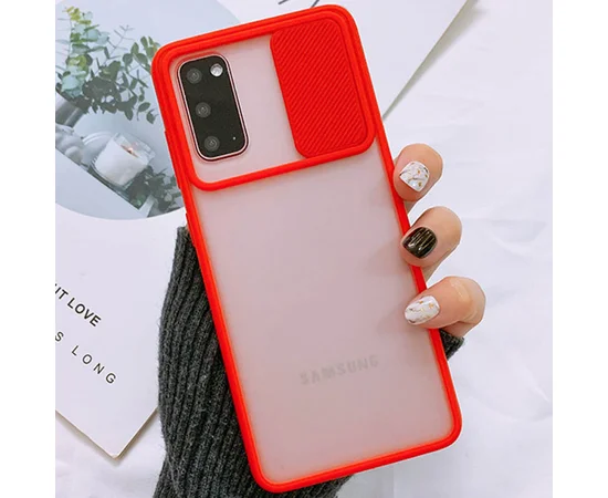 Чехол Camshield mate TPU со шторкой защищающей камеру для Samsung Galaxy S20 Красный