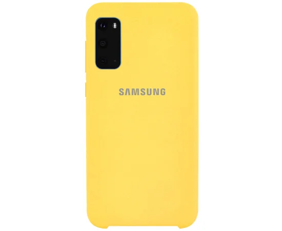 Чехол Silicone Cover (AA) для Samsung Galaxy S20 Желтый / Yellow
