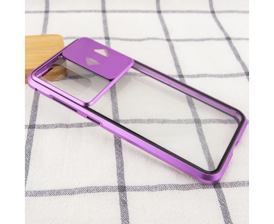 Чехол Camshield 360 Metall+Glass со шторкой для камеры для Samsung Galaxy S20 Сиреневый