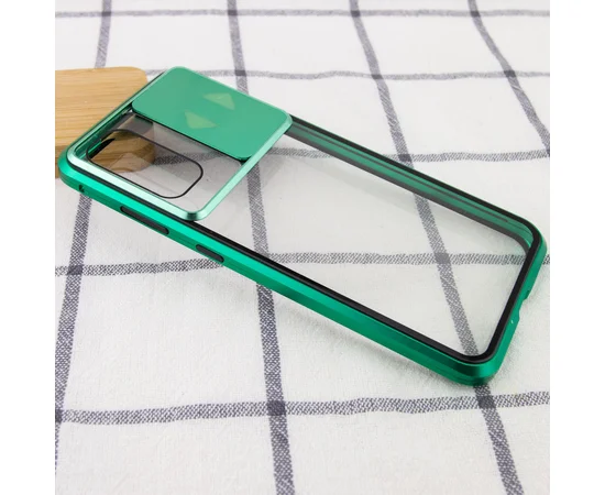 Чехол Camshield 360 Metall+Glass со шторкой для камеры для Samsung Galaxy S20 Зеленый