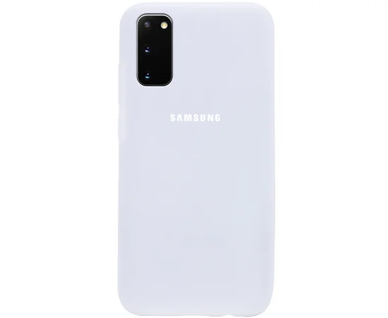 Чехол Silicone Cover Full Protective (AA) для Samsung Galaxy S20 Белый / White