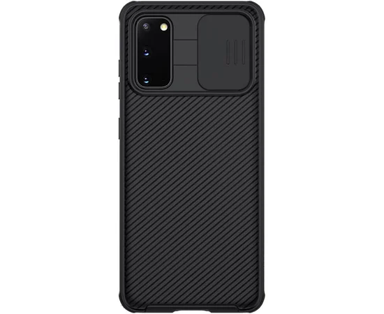 Карбоновая накладка Nillkin Camshield (шторка на камеру) для Samsung Galaxy S20 Черный / Black
