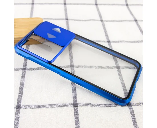 Чехол Camshield 360 Metall+Glass со шторкой для камеры для Samsung Galaxy S20 Синий