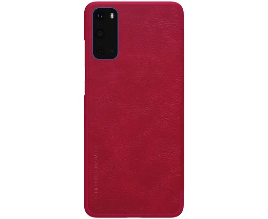 Кожаный чехол (книжка) Nillkin Qin Series для Samsung Galaxy S20 Красный