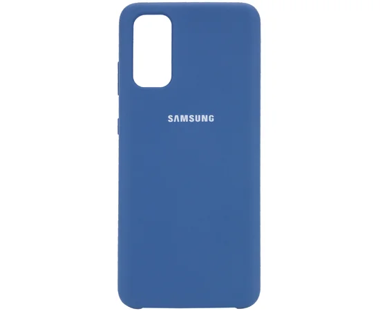 Чехол Silicone Cover (AA) для Samsung Galaxy S20 Синий / Navy Blue