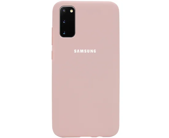 Чехол Silicone Cover Full Protective (AA) для Samsung Galaxy S20 Розовый / Pink Sand