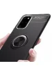 TPU чехол Deen ColorRing под магнитный держатель (opp) для Samsung Galaxy S20 Черный / Черный