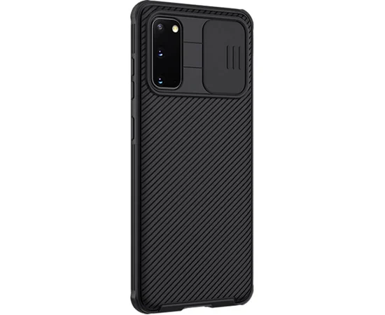 Карбоновая накладка Nillkin Camshield (шторка на камеру) для Samsung Galaxy S20 Черный / Black