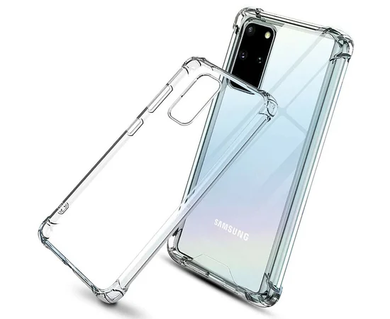 TPU чехол GETMAN Ease с усиленными углами для Samsung Galaxy S20 Прозрачный / Transparent