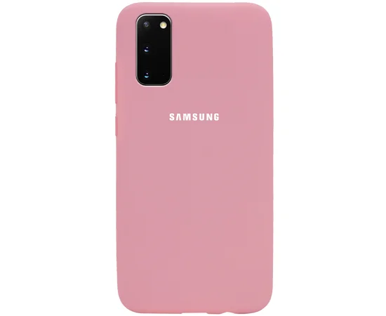 Чехол Silicone Cover Full Protective (AA) для Samsung Galaxy S20 Розовый / Pink