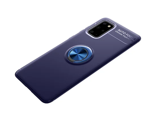 TPU чехол Deen ColorRing под магнитный держатель (opp) для Samsung Galaxy S20 Синий / Синий
