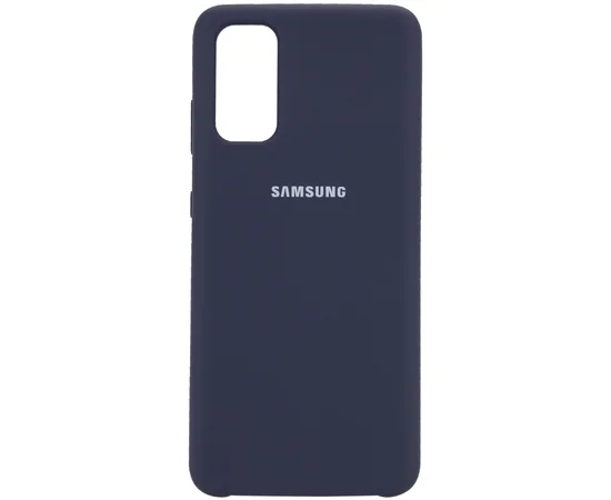 Чехол Silicone Cover (AA) для Samsung Galaxy S20 Синий / Midnight Blue