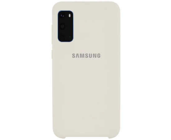 Чехол Silicone Cover (AA) для Samsung Galaxy S20 Бежевый / Antigue White