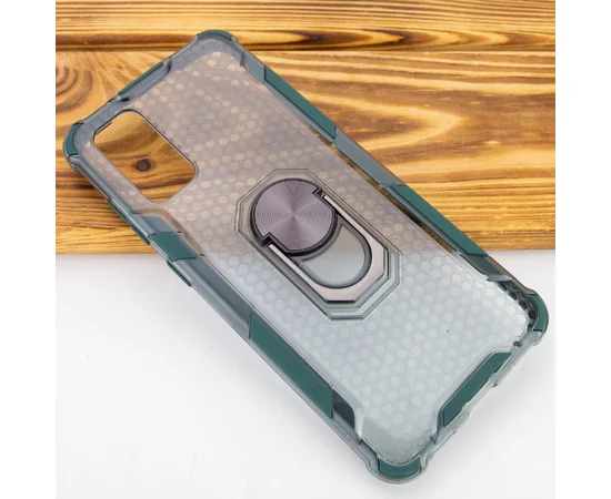 Ударопрочный чехол Honeycomb Ring для Samsung Galaxy S20 Темно-зеленый