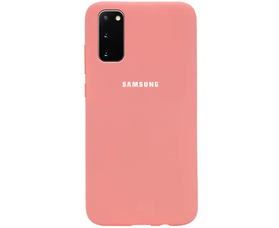 Чехол Silicone Cover Full Protective (AA) для Samsung Galaxy S20 Персиковый / Peach