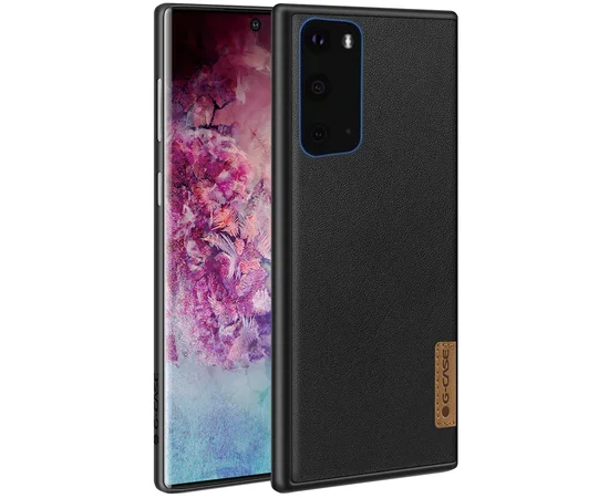 Кожаная накладка G-Case Sheep Skin Dark Series для Samsung Galaxy S20 Черный