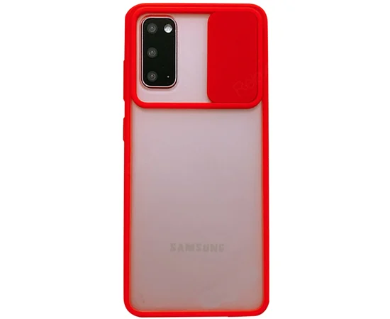 Чехол Camshield mate TPU со шторкой защищающей камеру для Samsung Galaxy S20 Красный