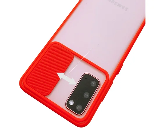 Чехол Camshield mate TPU со шторкой защищающей камеру для Samsung Galaxy S20 Красный