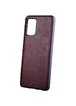 Шкіряний чохол PU Retro classic для Samsung Galaxy S20 Темно-коричневий