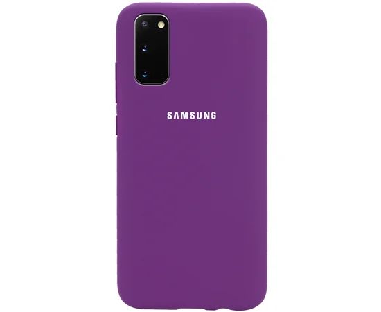 Чохол Silicone Cover Full Protective (AA) для Samsung Galaxy S20 Фіолетовий / Grape