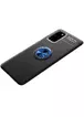 TPU чохол Deen ColorRing під магнітний тримач (opp) для Samsung Galaxy S20 Чорний / Синій