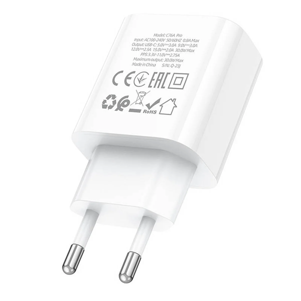 СЗУ Hoco C76A Pro Majestic PD30W (1C) White