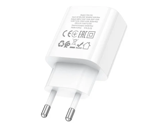 СЗУ Hoco C76A Pro Majestic PD30W (1C) White