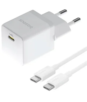 СЗУ Baseus Palm Fast Charger 20W (1USB-C) + кабель Type-C to Type-C (P10111602) Moon White
