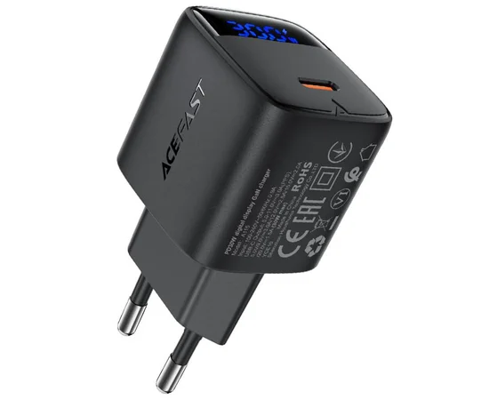 СЗУ Acefast A115 PD30W GaN (1USB-C) Black