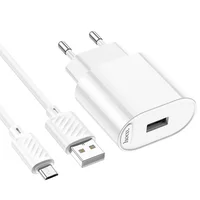 СЗУ Hoco C109A Fighter 10.5W (1USB-A) + кабель USB to MicroUSB White