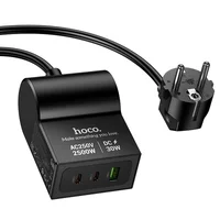 СЗУ Hoco AC33 Win 1 position 30W QC+PD (1USB-A/2C/1Socket) (1.5m) Black