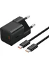 СЗУ Baseus GaN5 Fast Charger (mini) 1C 25W + Type-C to Type-C (P10110909113) Cluster Black
