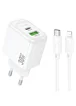 СЗУ Hoco CS55A Surplus PD30W+QC3.0 (1USB-A/1C) + кабель Type-C to Lightning White