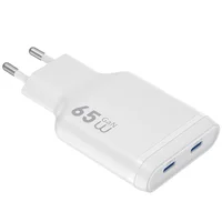 СЗУ WIWU G035 Essen PD65W GaN (2USB-C) White