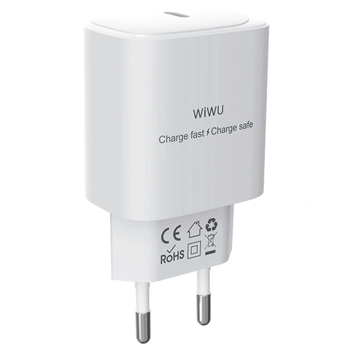 СЗУ WIWU G008 Essen PD30W GaN (1USB-C) + кабель Type-C to Type-C White