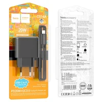СЗУ Hoco CS14A PD20W+QC3.0 (1USB-A/1C) + Type-C to Lightning Black
